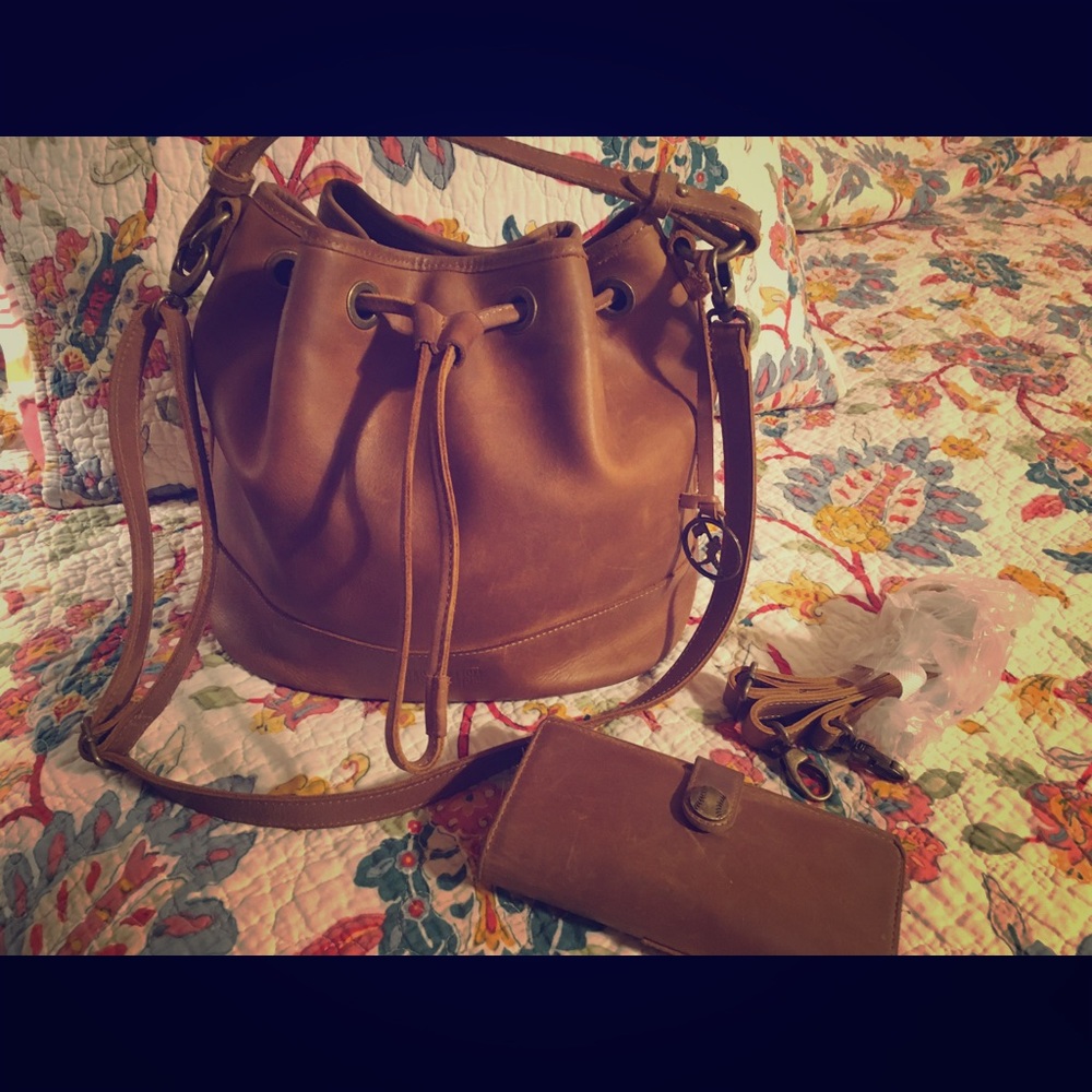 Baseballism glove leather drawstring purse &wallet